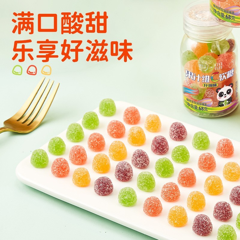果汁维C软糖水果味含维生素C糖果Q软糖多口味酸甜童年小零食图3