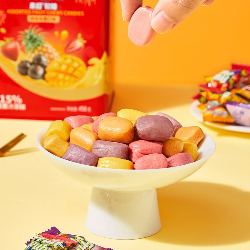 果超软糖458g水果奶糖礼盒装春节糖果公司团购年货送礼糖果图2