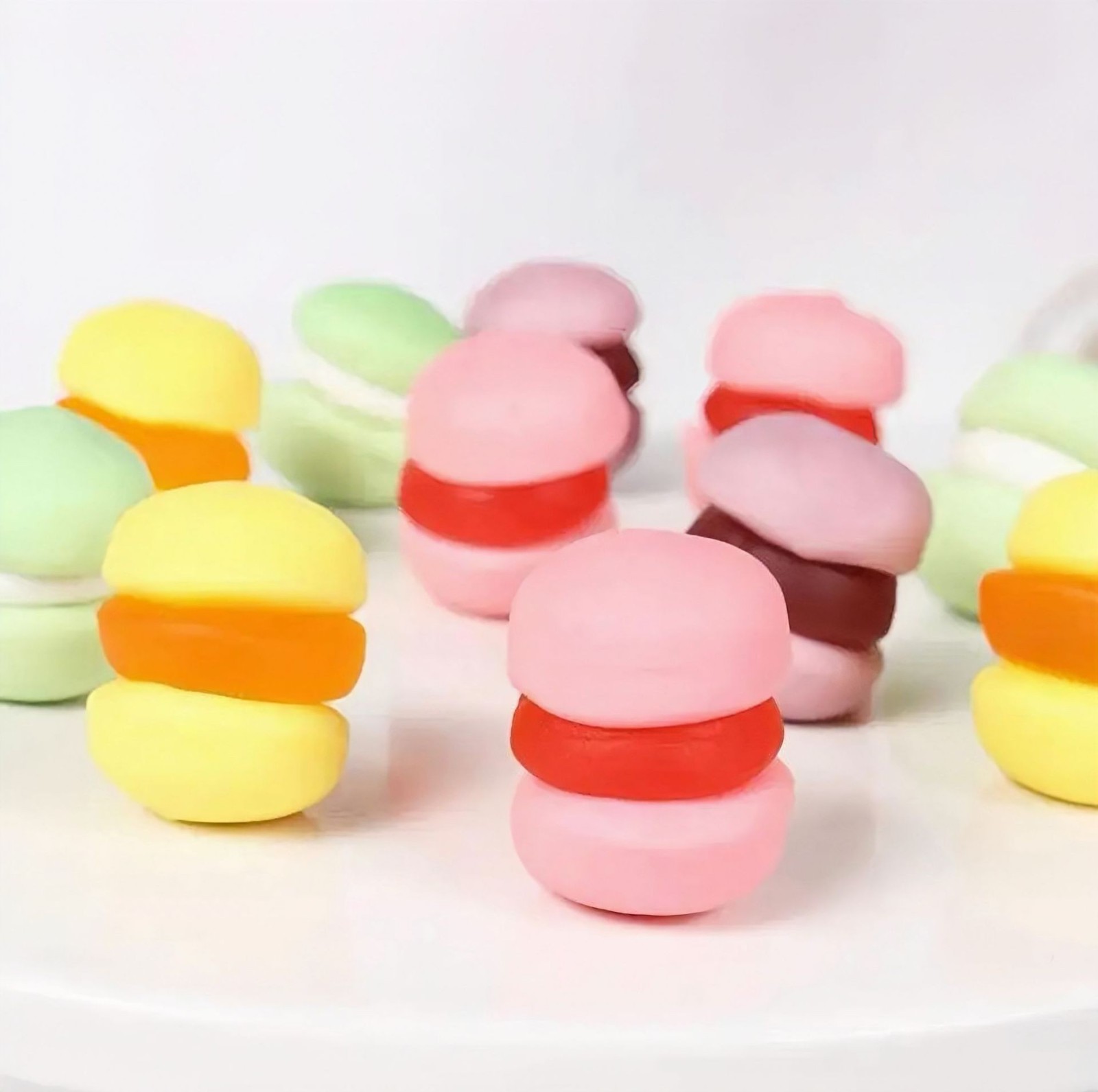 外贸出口马卡龙橡皮软糖QQ糖休闲零食下午茶小零食OEM定制图3