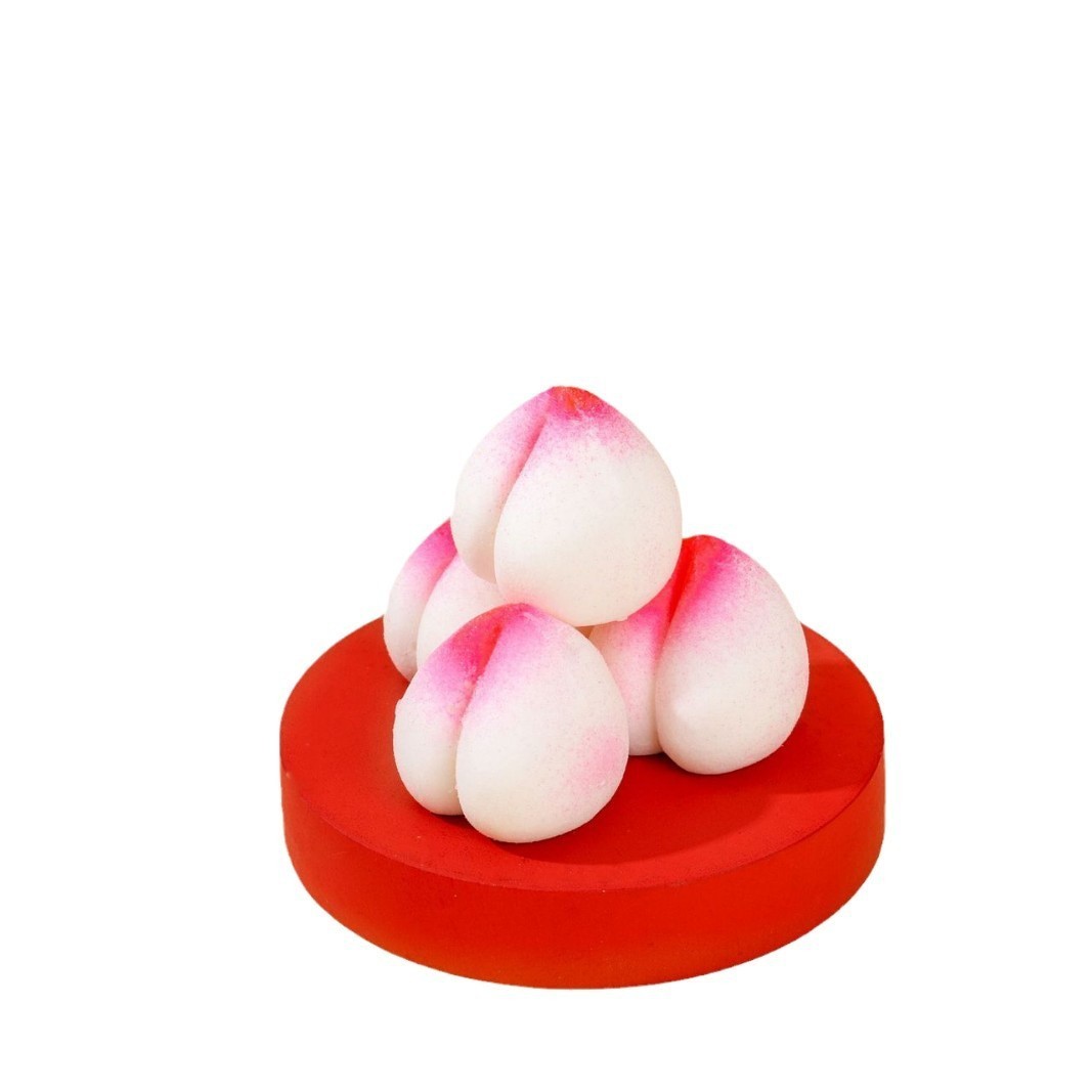 无蔗糖寿桃棉花糖草莓蛋糕装饰零添加送老人独立包装工厂定制图5