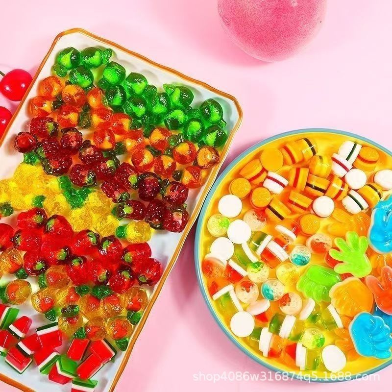 果汁软糖橡皮糖休闲儿童零食散装混合喜糖网红高颜值夹心定制厂家图3