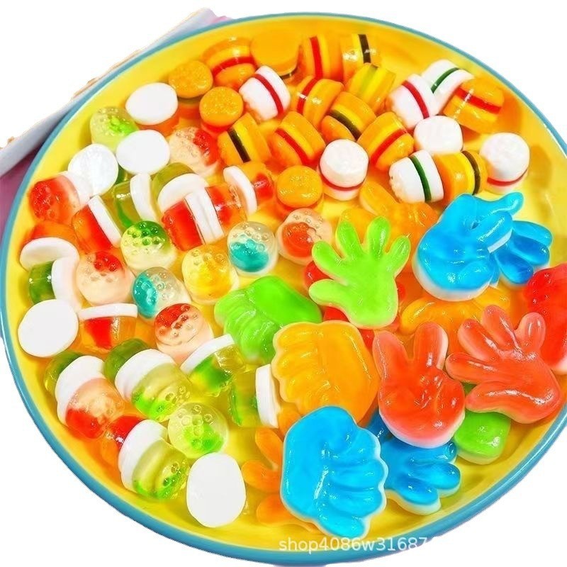 果汁软糖橡皮糖休闲儿童零食散装混合喜糖网红高颜值夹心定制厂家图5