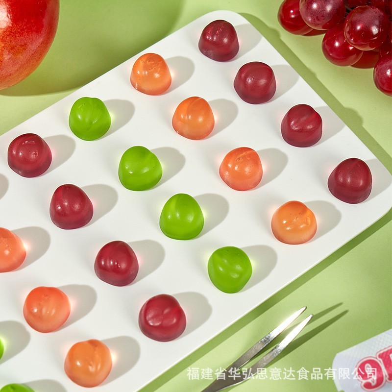 50%果汁剥皮芒果软糖橡皮糖果网红爆款休闲零食扒皮水果结婚糖果图4