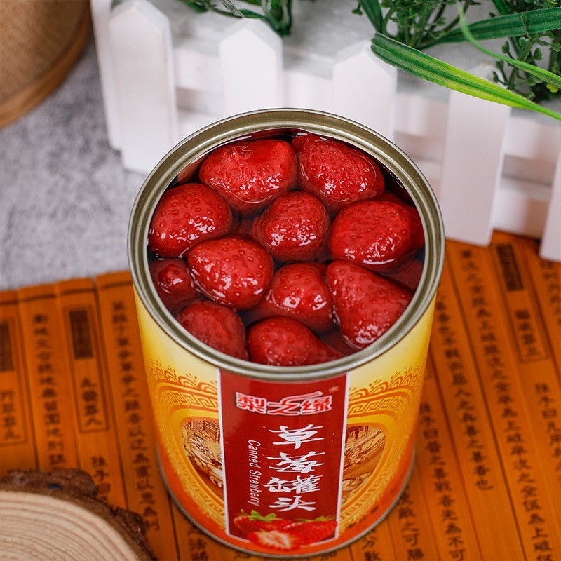 草莓罐头厂家砀山黄桃罐头新鲜水果罐头图4