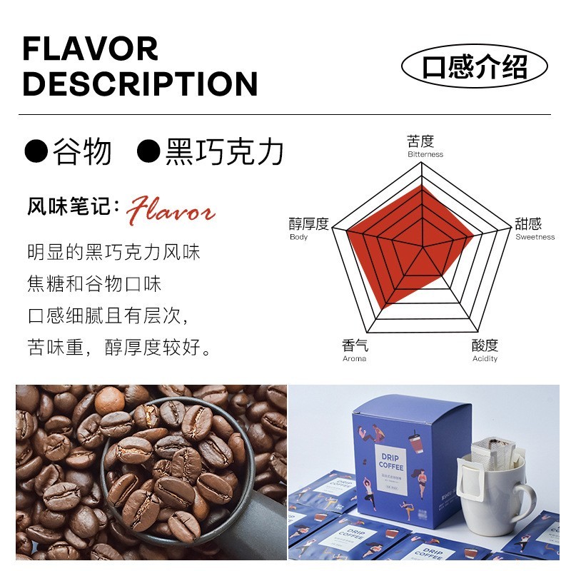 挂耳咖啡代工厂可贴牌定制10枚装通用版健身系列挂耳咖啡图2