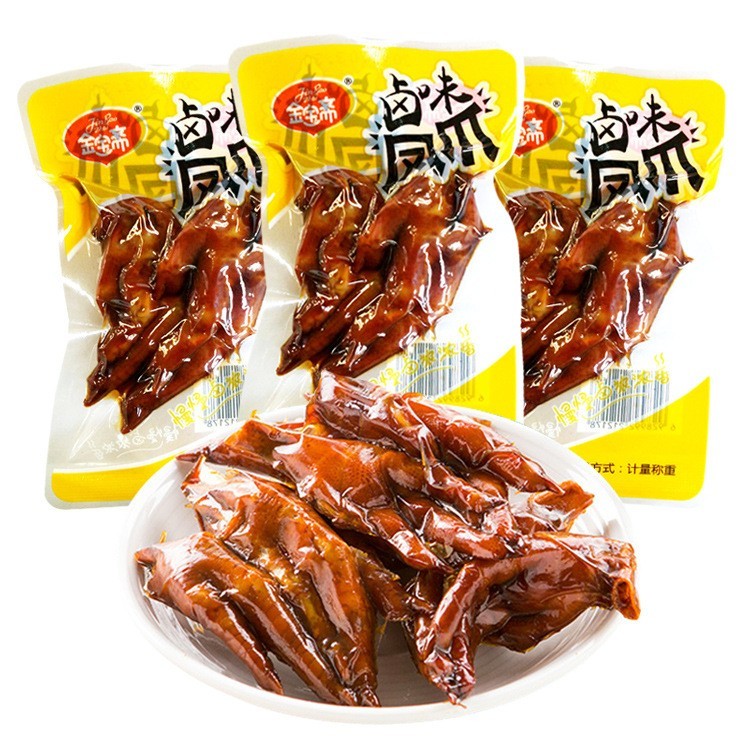 卤味凤爪鸡肉即食熟食鸡爪零食食品大分量卤香