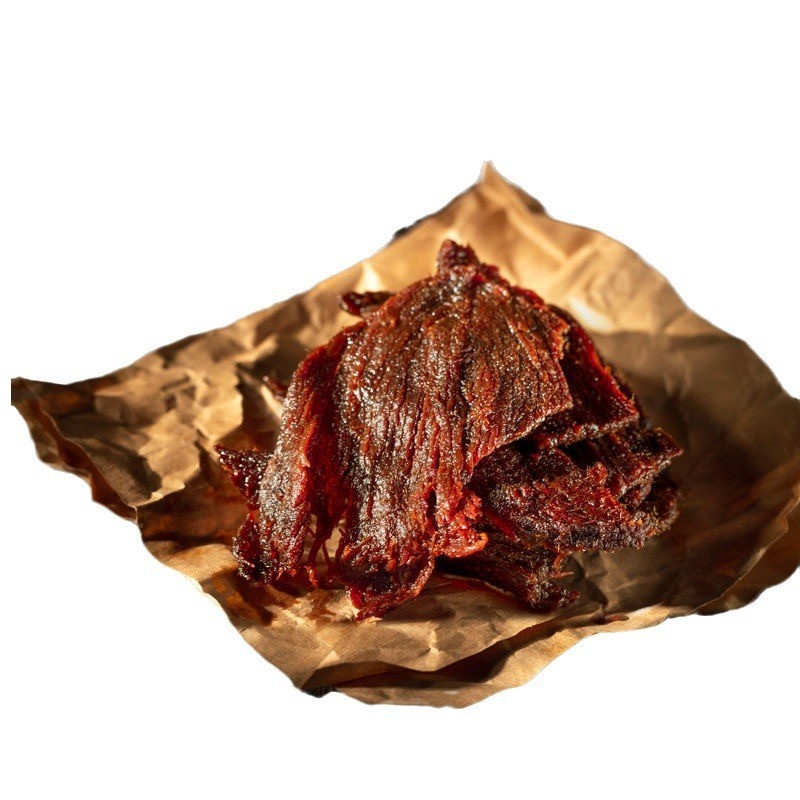 风干肉干黑片手撕鸡肉干风味五香肉类零食麻辣休闲食品厂家图4