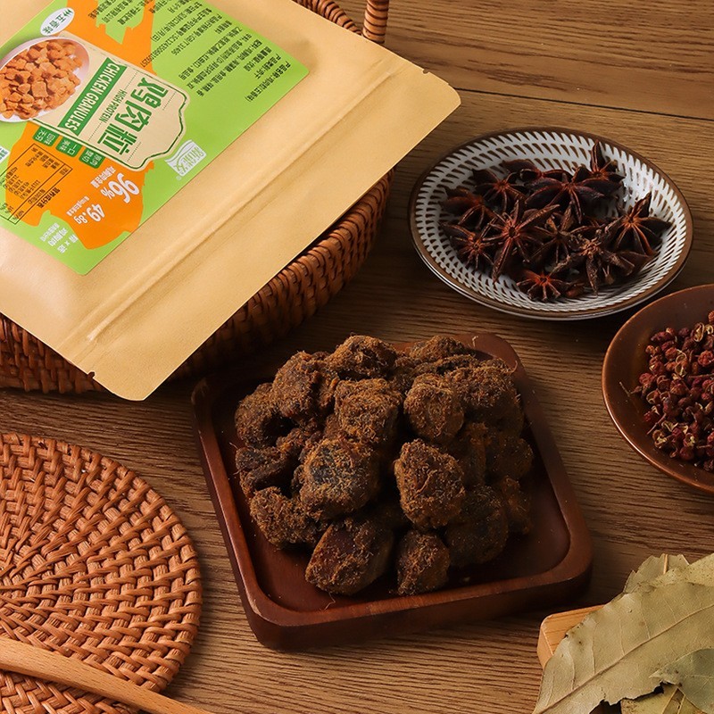 高蛋白风干鸡胸肉粒鸡肉粒健身代餐鸡胸肉干超市零食五香味图2