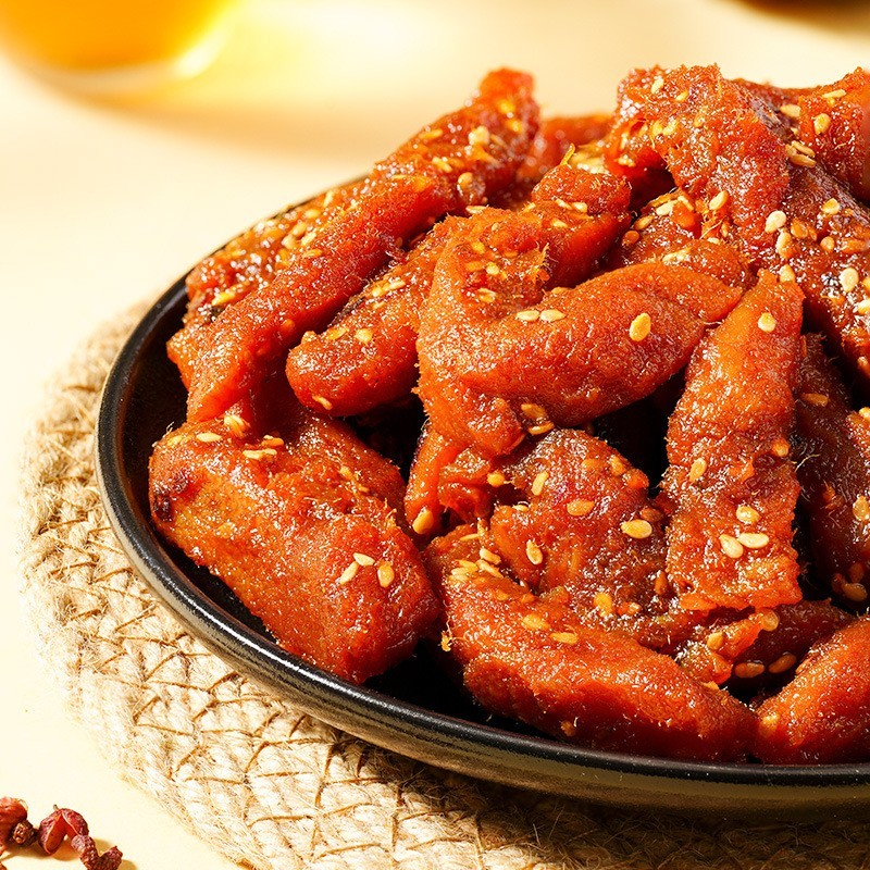 麻酱鸡肉条鸡肉干追剧解馋高蛋白五香味香辣味休闲小零食图3