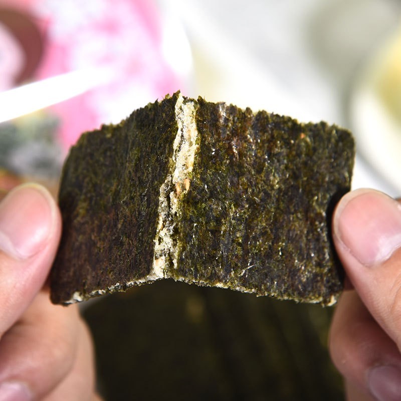 夹心海苔脆花生芝麻巴旦木味42克即食网红零食小吃休闲食品图2