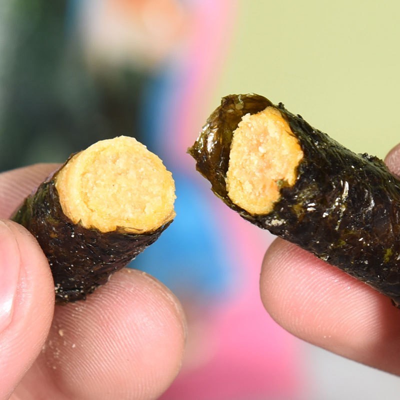 海苔肉松卷100\250克夹心海苔脆芝麻夹心儿童休闲零食图3