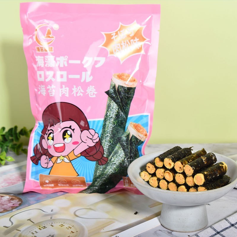 海苔肉松卷100\250克夹心海苔脆芝麻夹心儿童休闲零食图4