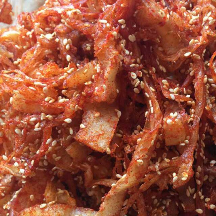 香辣鱿鱼丝三明水产休闲食品山东特产粗鱿鱼条手撕鱿鱼丝辣味图3