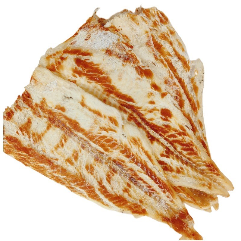 铁板烘焙金黄色香烤鳕鱼片 柴鱼干香鱼片炭烤鱼片干图4