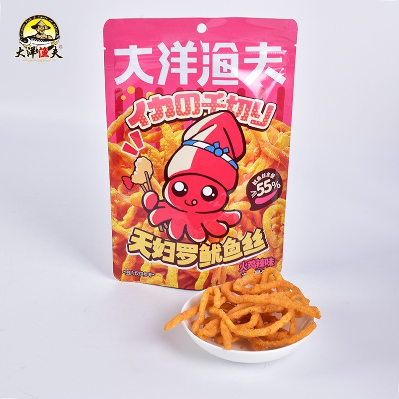 鱿鱼丝芥末原味即食香脆油炸鱿鱼条下酒菜网红零食图3