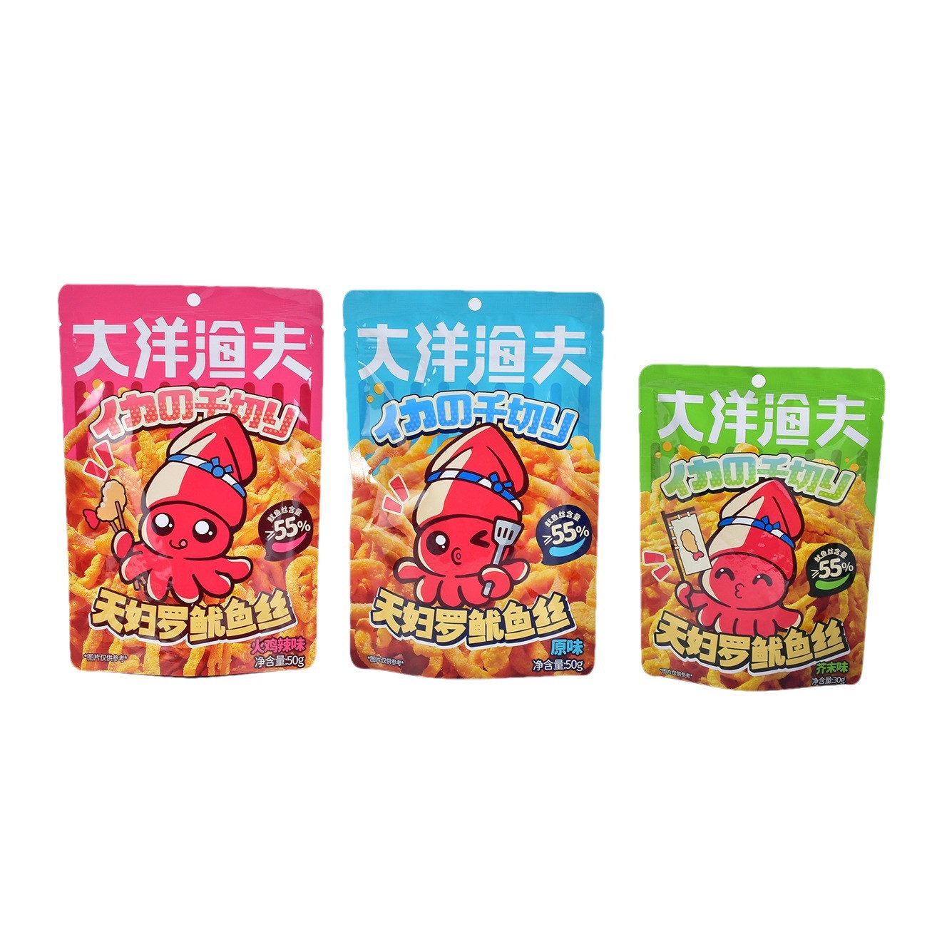 鱿鱼丝芥末原味即食香脆油炸鱿鱼条下酒菜网红零食图5