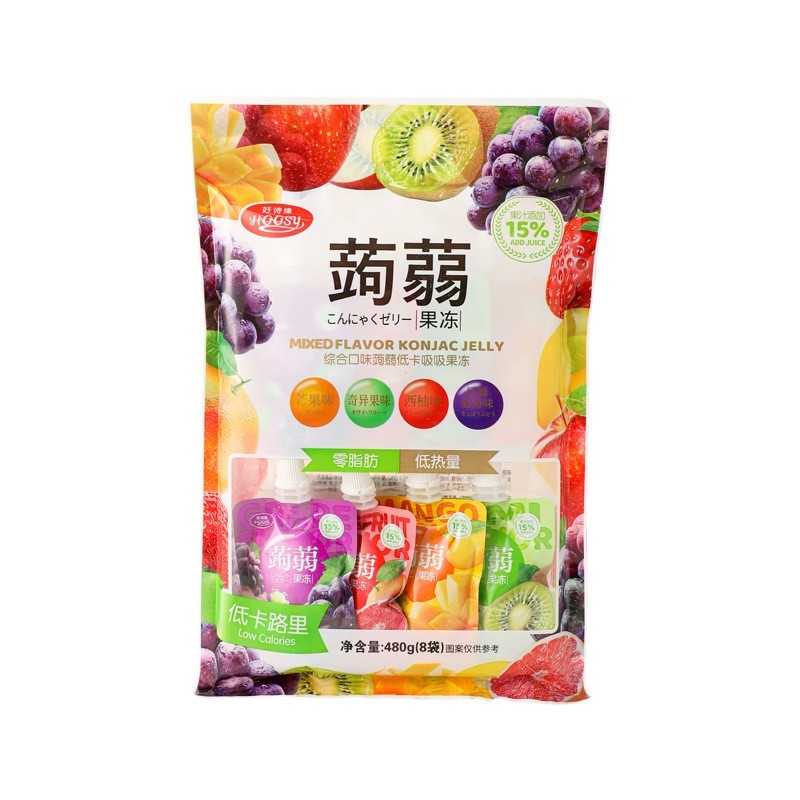 蒟蒻果冻0脂代餐魔芋可吸蒟蒻果汁果冻休闲零食贴牌代工图5