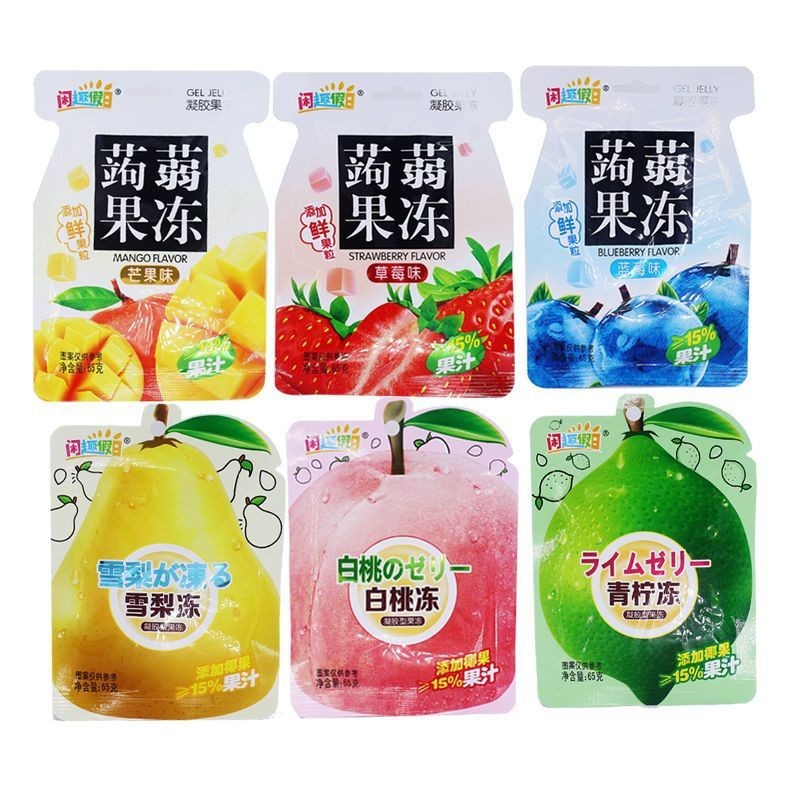 大包装蒟蒻果冻凝胶吸吸果冻水果冻网红休闲食品超市零食图3