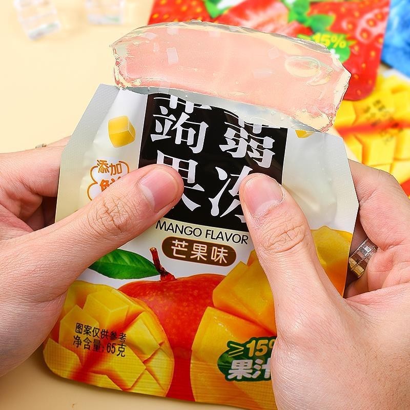 大包装蒟蒻果冻凝胶吸吸果冻水果冻网红休闲食品超市零食图2