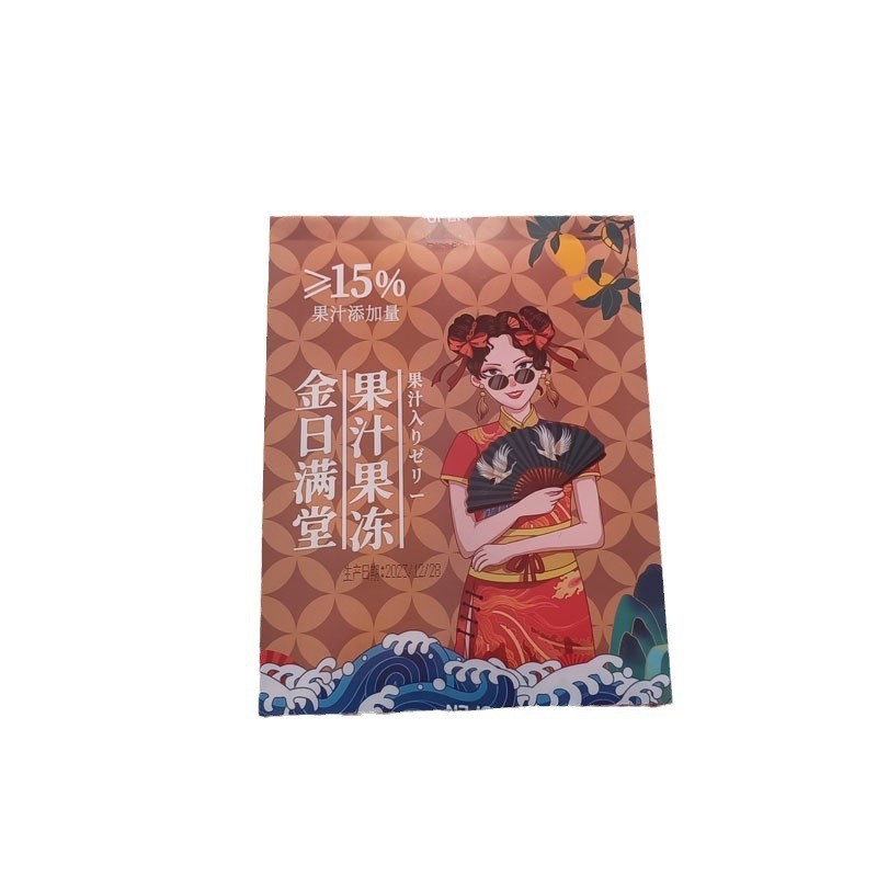 300克元宝型金日满堂果汁果冻 布丁零食图5