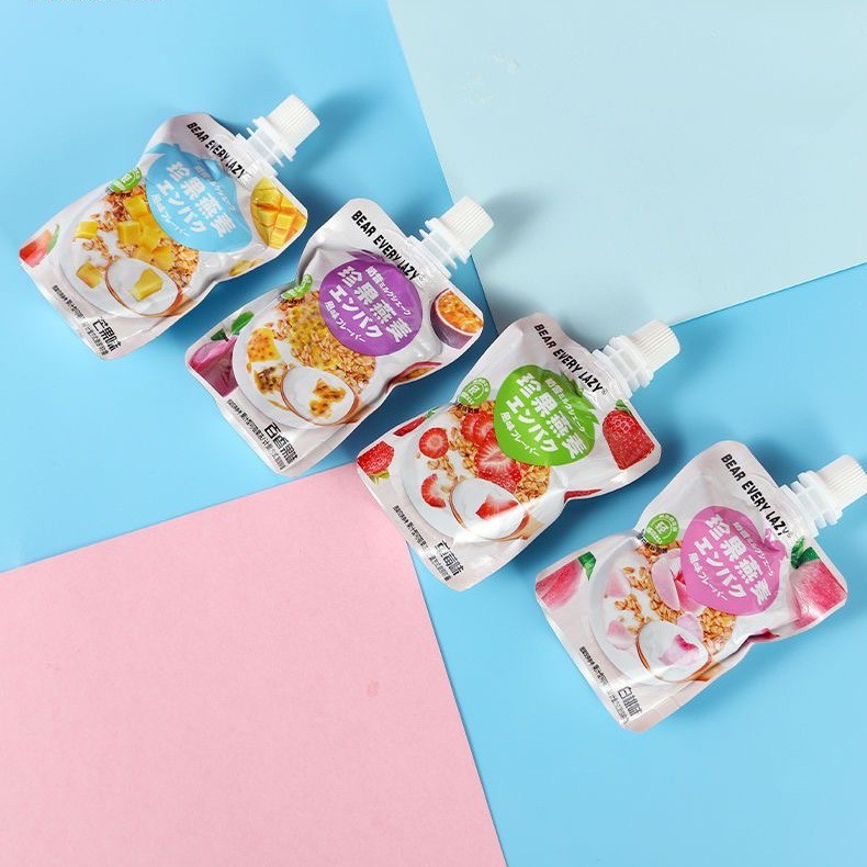 OEM定制奶昔水果燕麦可吸冻果汁型白桃果冻奶昔果冻厂家图2