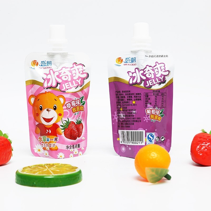 吸吸果冻冰奇爽美味儿童小零食袋装布丁葡萄味香橙味果冻图2