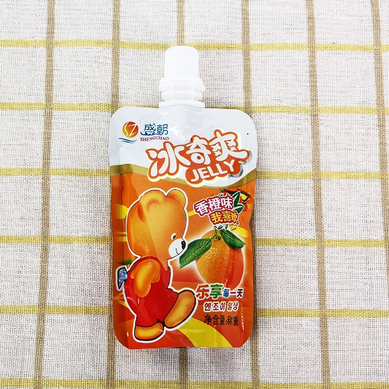 吸吸果冻冰奇爽美味儿童小零食袋装布丁葡萄味香橙味果冻图5