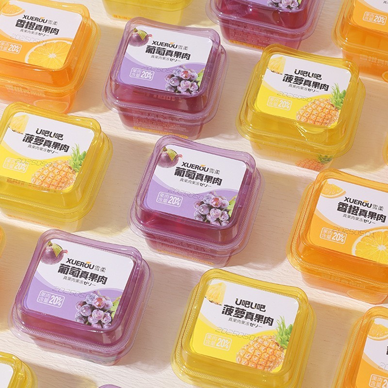 雪柔冰淇淋布丁果冻厂家多种口味可选零食水果味布丁