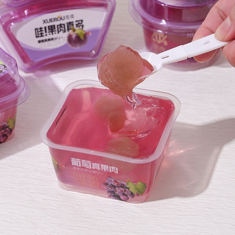 雪柔冰淇淋布丁果冻厂家多种口味可选零食水果味布丁图2