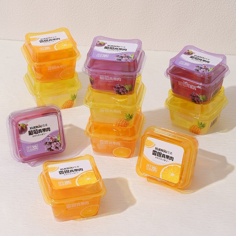 雪柔冰淇淋布丁果冻厂家多种口味可选零食水果味布丁图4