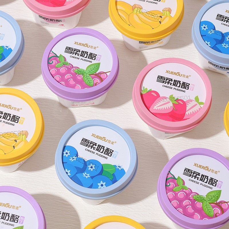 雪柔冰淇淋布丁果冻厂家多种口味可选零食牛奶布丁