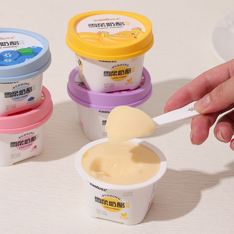 雪柔冰淇淋布丁果冻厂家多种口味可选零食牛奶布丁图2