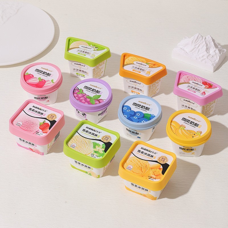 雪柔冰淇淋布丁果冻厂家多种口味可选零食牛奶布丁图3