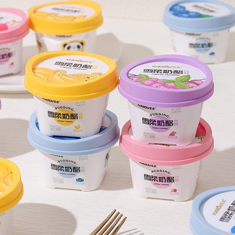 雪柔冰淇淋布丁果冻厂家多种口味可选零食牛奶布丁图4