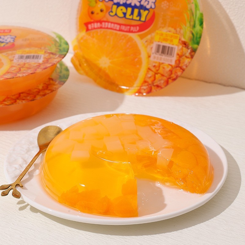 果冻180g香橙味大杯儿童学生休闲零食椰果果冻图4