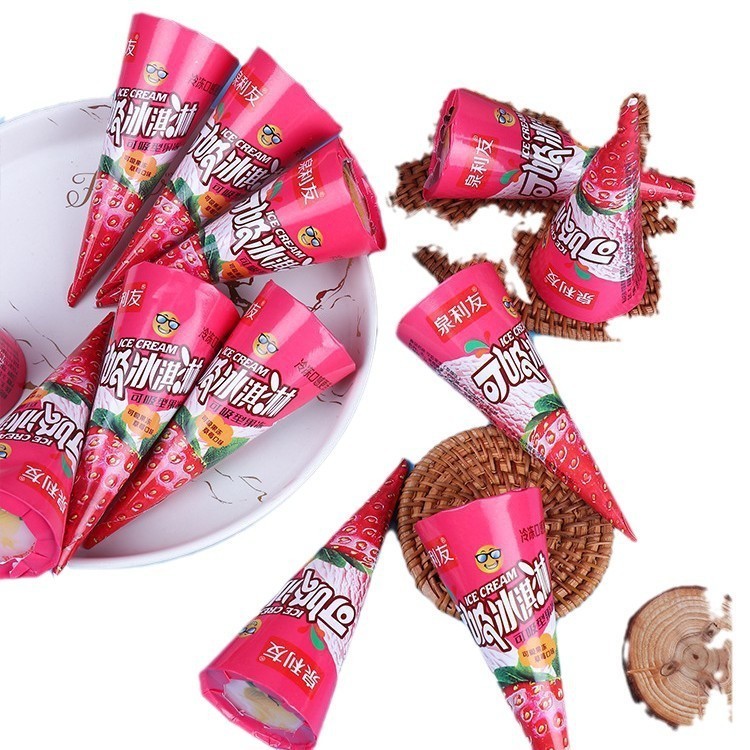 可吸冰淇淋塑料桶装厂家果冻儿童休闲食品厂家图5