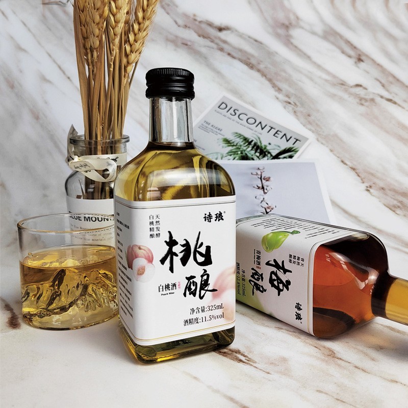 定制桃酿果酒桃子酒甜酒小瓶高颜值低度水果酒OEM代加工工厂图2