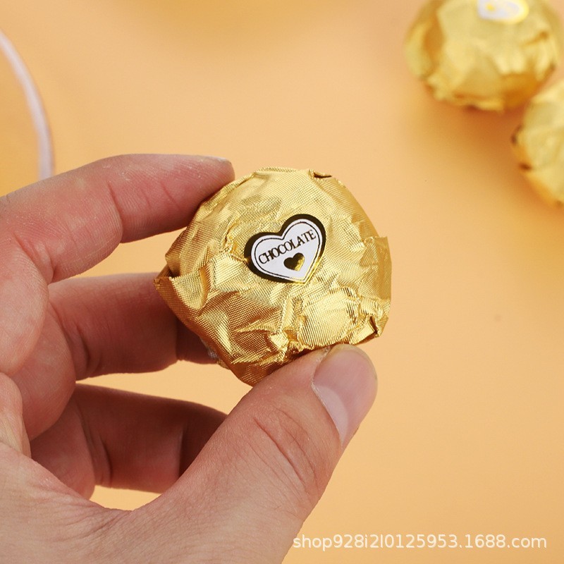 金色15粒心型丝滑巧克力结婚喜糖生日礼物朱古力零食糖果图2