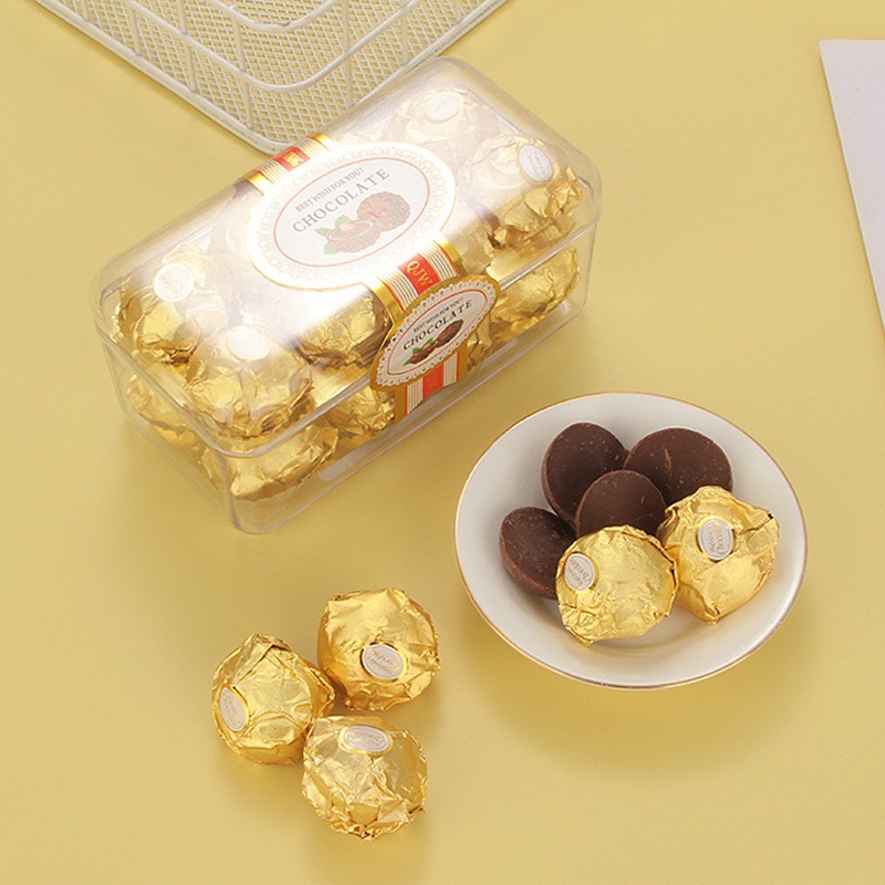 厂家可贴牌金色巧克力16粒盒装生日婚庆礼盒情人节礼物糖果图3