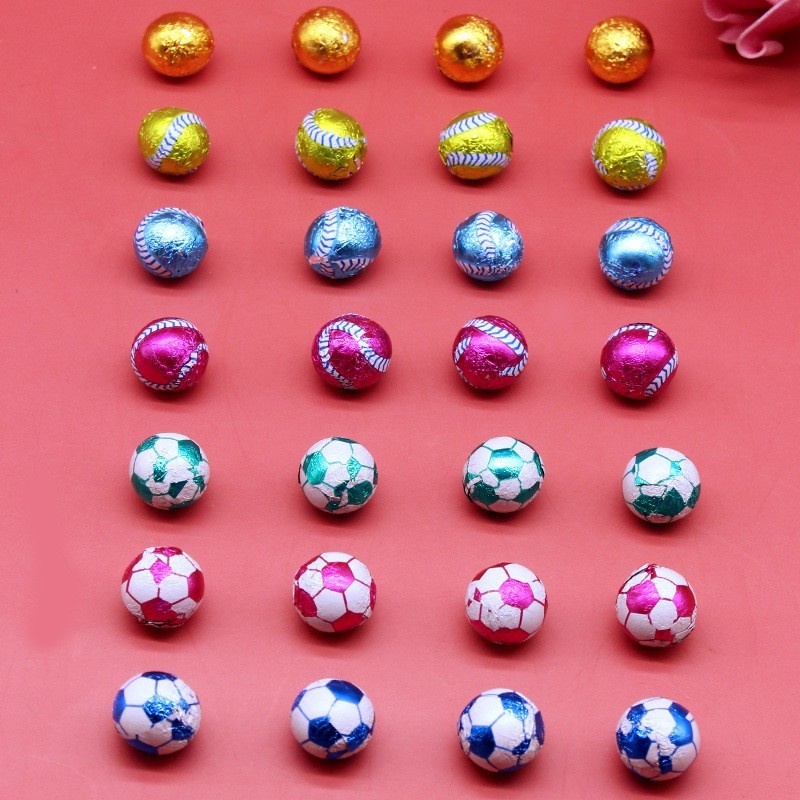 挂版足球造型装巧克力糖果趣味小孩儿童零食小食品小卖部糖果图2