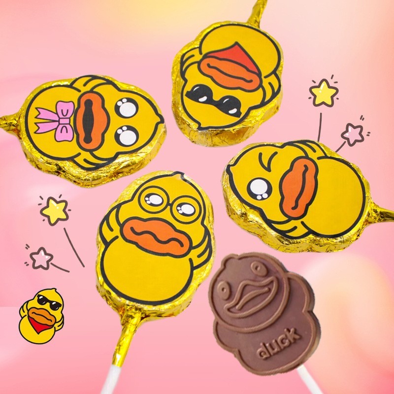 萌鸭造型巧克力小鸭子代可可脂巧卡通趣味儿童小零食便利店糖果图4