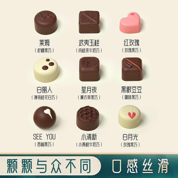 【头等舱推荐】无蔗糖纯手工夹心巧克力代加工OEM创意企业定制图2