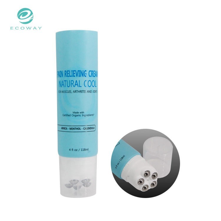 身体乳按摩膏PE塑料软管包装管径50mm五滚珠按摩头化妆品包材