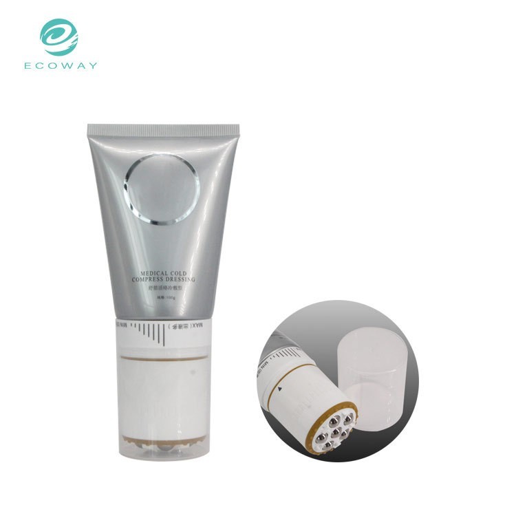 100g化妆品塑料包装软管按摩滚珠头刮痧片身体乳按摩膏霜软管包材