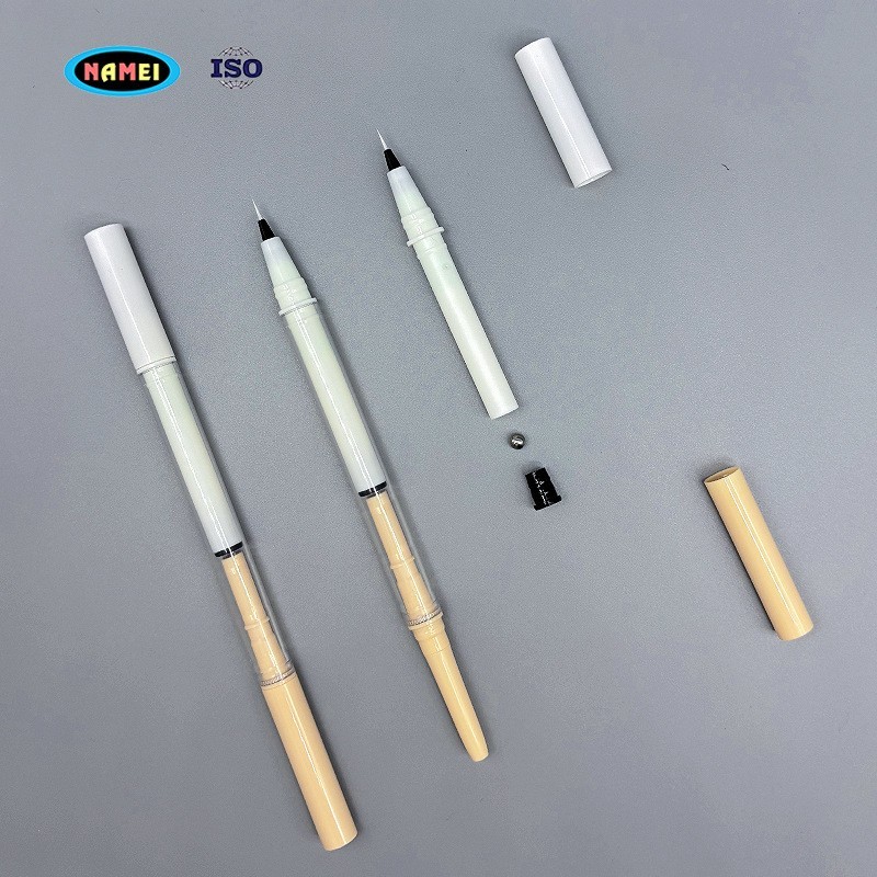 多用眉笔卧蚕眼线笔包材液体固体胶笔空管 双头化妆品包装管
