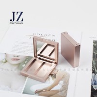 厂家定制 方形磁吸双格眼影盘高光腮红修容盘 塑料空盘彩妆包材