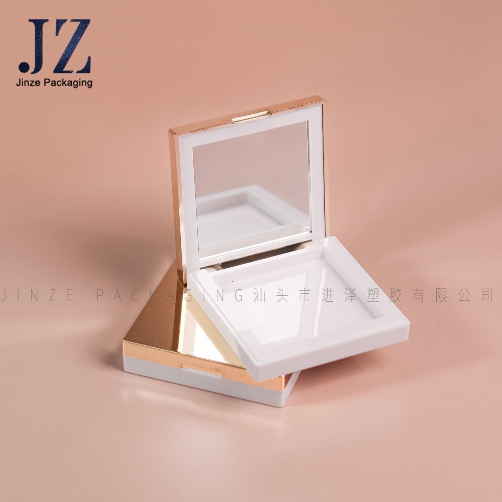 厂家定制 方形磁吸双格眼影盘高光腮红修容盘 塑料空盘彩妆包材图4