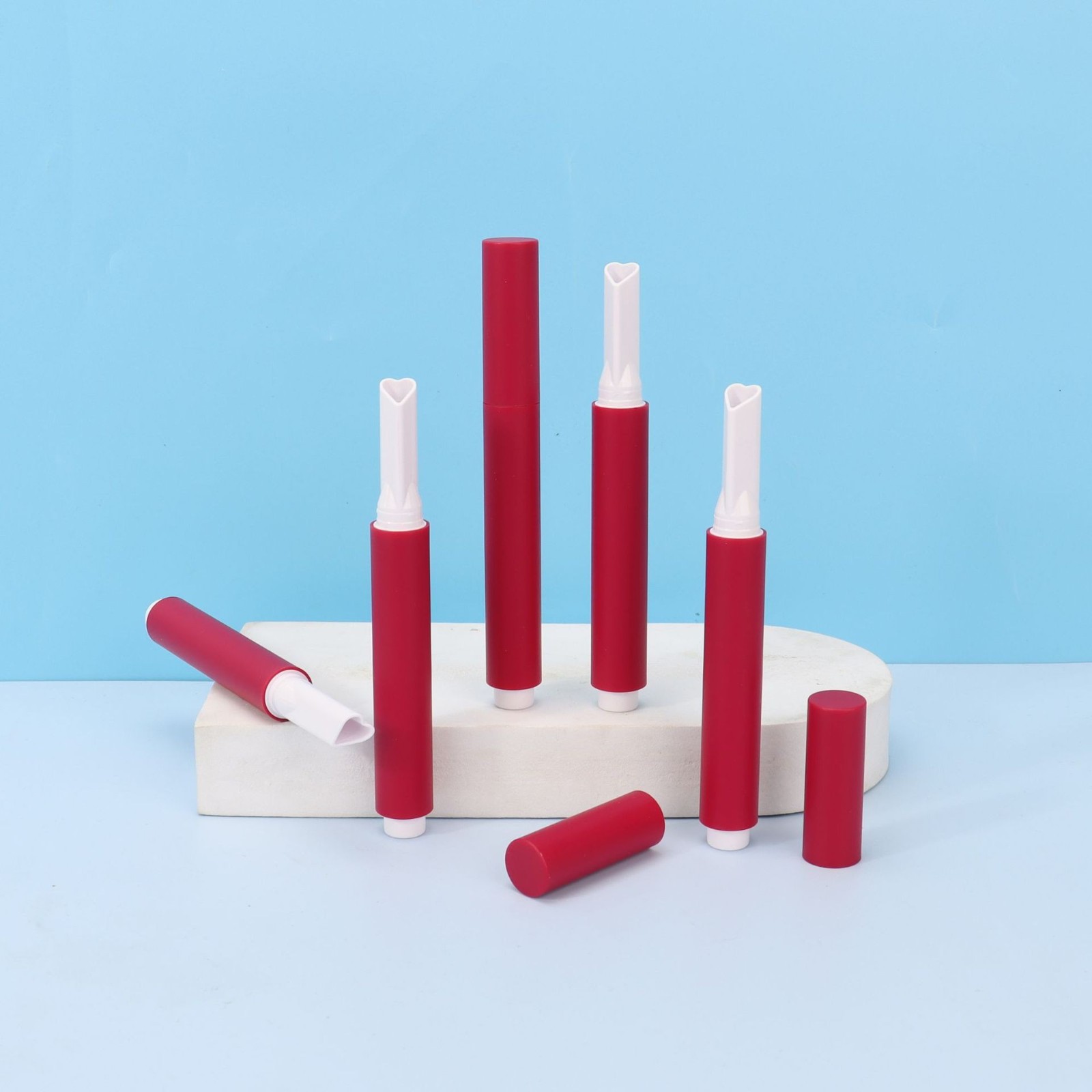 口红管笔 爱心形塑料空管包材唇膏管润唇膏管空管子图2