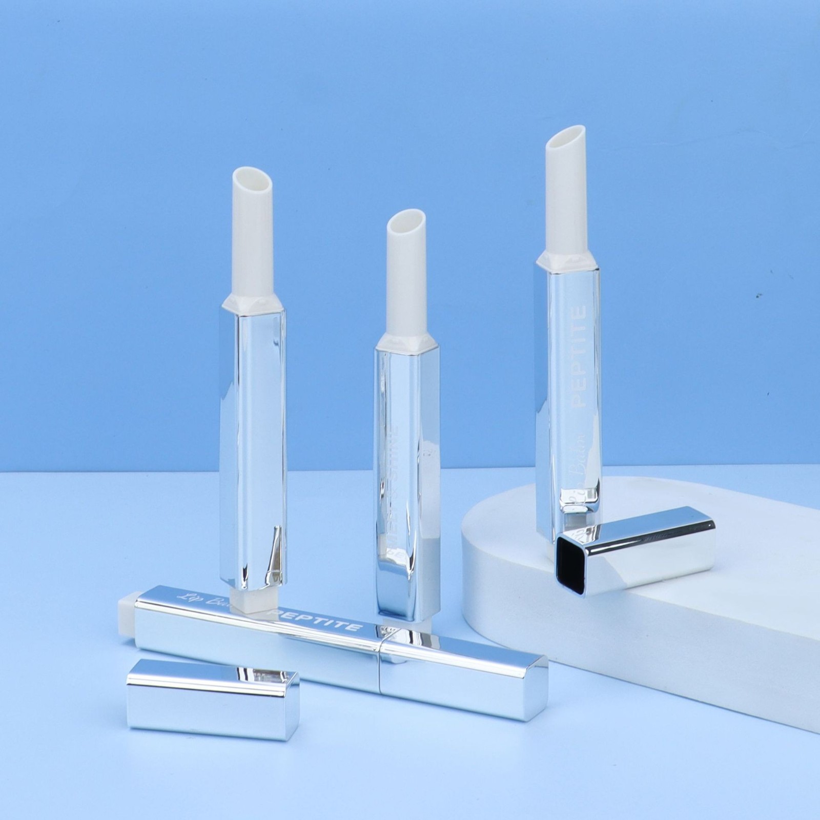 唇彩管包材口红管方形斜口润唇膏管化妆品包材口红包材图3