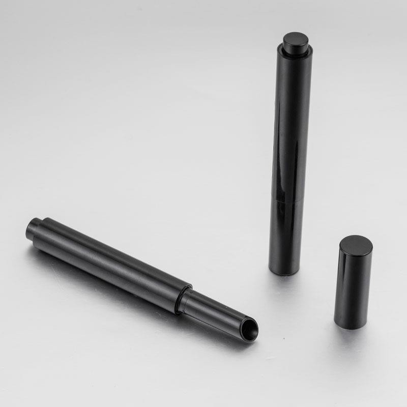 新款自动口红管包材按压哑光旋转唇膏雾面单头美妆笔空管圆头包材图3